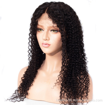Wholesale 100% Brazilian Human Hair Hd Transparent Swiss Full Lace Wig Curly Cuticle Aligned Lace Front Wig 360 Lace Frontal Wig